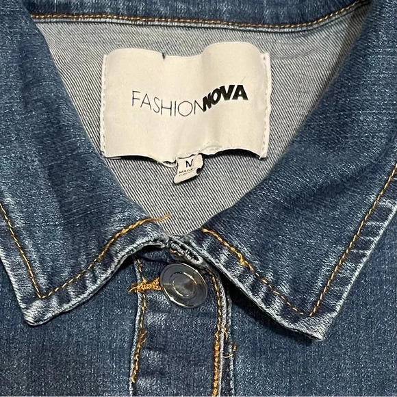 Fashion Nova Over-sized Plaid Shacket Jacket - Picture 4 of 9